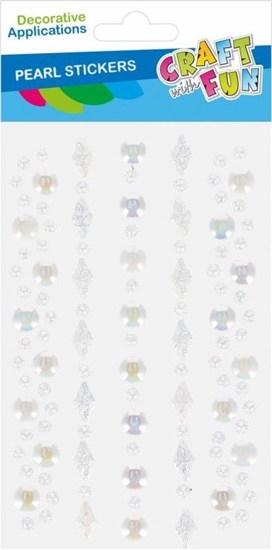 Изображение Dekoracja witeczna Craft with Fun OZDOBA DEK PERLOWA SPRZYL 5SZT BIEL CF PBH12/144