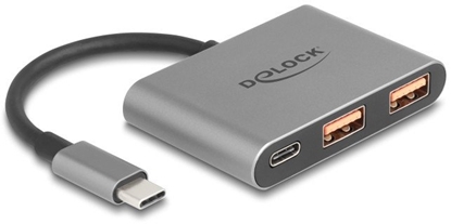 Picture of Delock 3 Port USB Hub 10 Gbps with USB Type-C™ to 1 x USB Type-C™ + 2 x USB Type-A