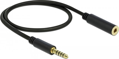 Изображение Delock Extension Cable Stereo Jack 4.4 mm 5 pin male to female 0.5 m black