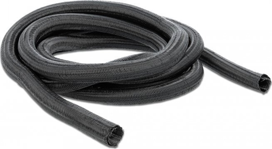 Picture of Delock Braided Sleeve self-closing 2 m x 9 mm black