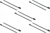 Picture of Delock Cable Tie with Fastening Eyelet L 400 x W 7.6 mm black 10 pieces