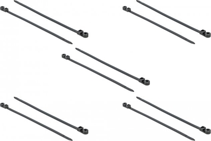 Picture of Delock Cable Tie with Fastening Eyelet L 400 x W 7.6 mm black 10 pieces