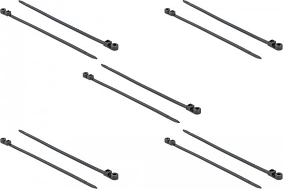 Picture of Delock Cable Tie with Fastening Eyelet L 400 x W 7.6 mm black 10 pieces