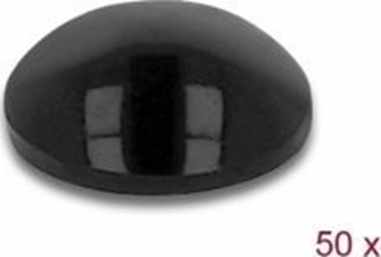Picture of Delock Rubber feet round self-adhesive 10 x 3 mm 50 pieces black