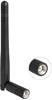 Picture of Delock WLAN 802.11 ac/ax/a/b/g/n Antenna RP-SMA plug 2 dBi omnidirectional with tilt joint black