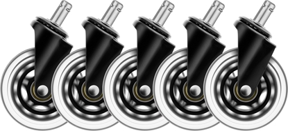 Picture of Deltaco Deltaco RGB Rollen f. Gamingstühle 5er Pack schwarz