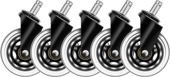 Picture of Deltaco Deltaco RGB Rollen f. Gamingstühle 5er Pack schwarz