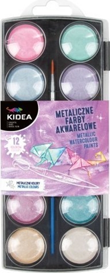 Picture of Derform Farby akwarelowe metaliczne 12 kolorów KIDEA