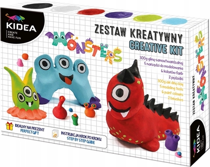 Изображение Derform Glina samoutwardzalna zestaw Potwory KIDEA