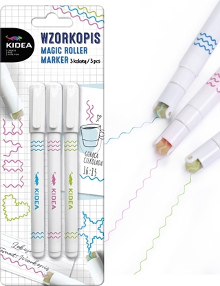Attēls no Derform MARKER MAGIC WZORKOPIS 3KOL KIDEA DERF B/C