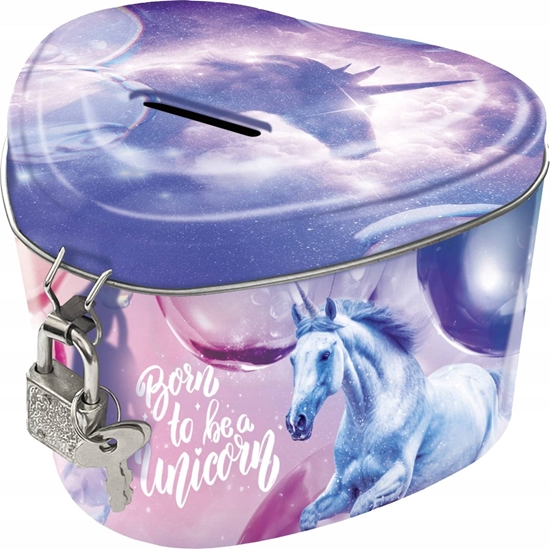 Picture of Derform SKARBONKA MET ZAM SERCE JEDNOROZEC 15 DERF FOL