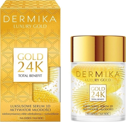 Picture of Dermika Luxury Gold 24K Total Benefit Luksusowe serum 3D - aktywator modoci na dzie i noc 60g