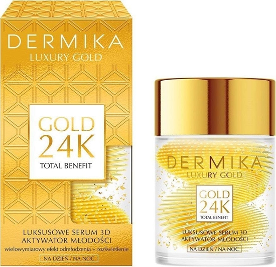 Picture of Dermika Luxury Gold 24K Total Benefit Luksusowe serum 3D - aktywator modoci na dzie i noc 60g