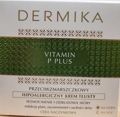 Attēls no Dermika Vitamin P Plus hipoalergiczny krem tusty na dzie i na noc 50ml