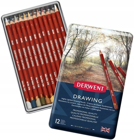 Picture of Derwent Drawing pencil assortment, 12 pencils