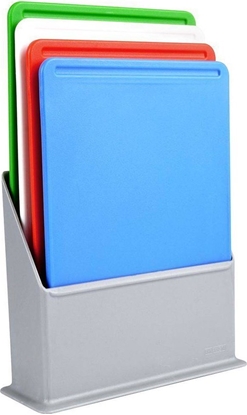 Picture of Deska do krojenia Excellent Houseware plastikowa 4szt. ze stojakiem