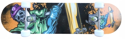 Picture of Deskorolka Klasyczna dla Dzieci Drewniana KUBISPORT Space Skull