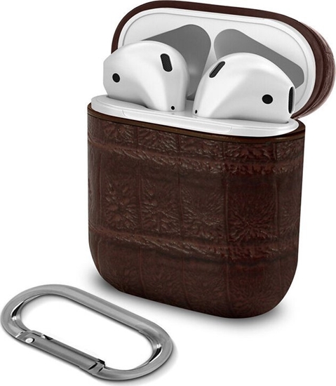 Picture of Devia Lux Series Eco Leather Look Magnetic Carabiner Case Apple AirPods 1st Generation
