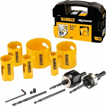 Изображение Dewalt DEWALT OTWORNICA ZESTAW 10cz. BIMETAL 20, 25, 32, 38, 51, 64mm EXTREME