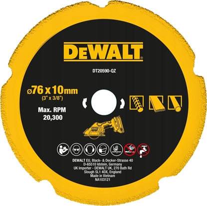 Изображение Dewalt DEWALT TARCZA MULTI  76x1,6mm DO DCS438