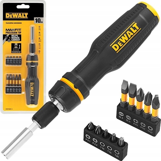 Изображение Dewalt DEWALT WKRTAK TELESKOPOWY Z BITAMI 10szt.