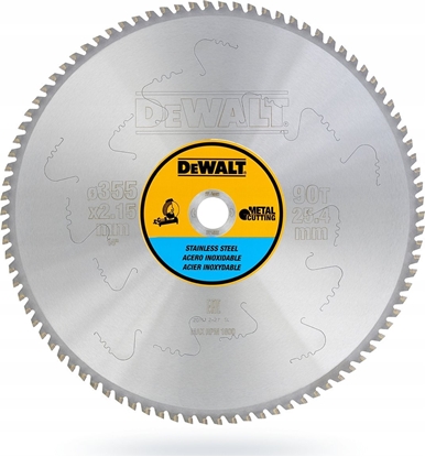 Attēls no Dewalt hm-pia do metalu 355x25,4 z90/inox 3-25mm/