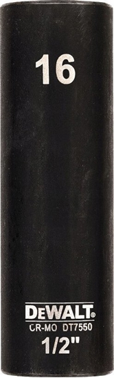 Изображение Dewalt nasadka 16mm 1/2c impact socket deep