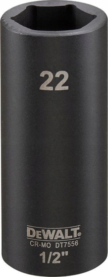 Изображение Dewalt nasadka 22mm 1/2c impact socket deep