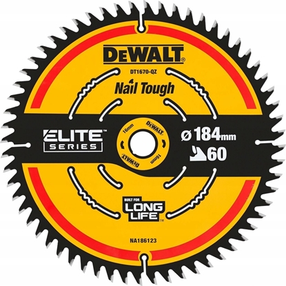 Picture of Dewalt Tarcza do drewna 184 x 16 x 60T (DT1670)