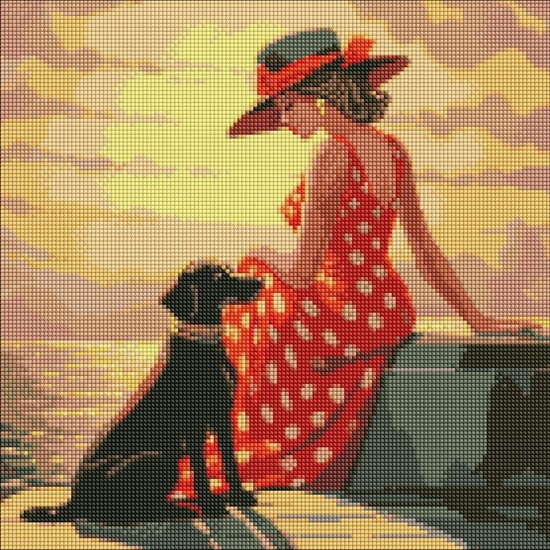 Изображение Diamentowa mozaika - Poranny spacer 40x40cm