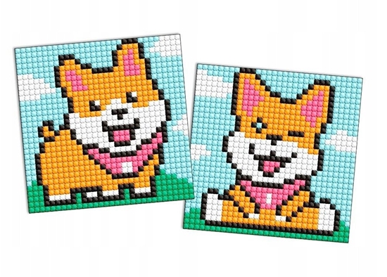 Изображение Diamentowa mozaika na magnesie IDEYKA, 9x9 cm, kids, zabawne psy, 2 szt.
