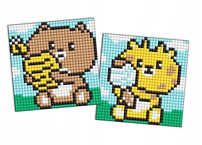 Attēls no Diamentowa mozaika na naklejce IDEYKA, 9x9 cm, kids, gadety, 2 szt.