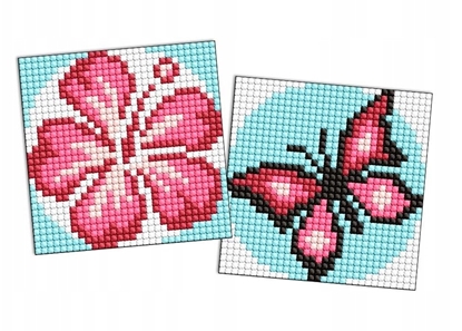 Attēls no Diamentowa mozaika na naklejce IDEYKA, 9x9 cm, kids, kolor róowy, 2 szt.