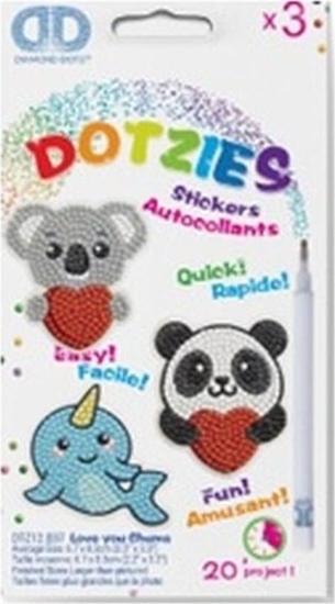 Изображение DIAMOND DOTZ DIAMOND DOTZ LOVE YOU CHUMS- 3PAK NAKLEJKI