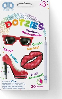 Изображение DIAMOND DOTZ DIAMOND DOTZ NAKLEJKI KISS- 3PAK