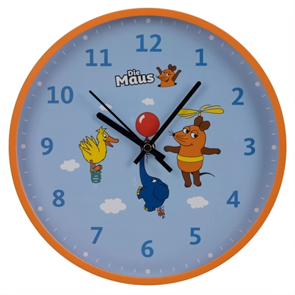 Attēls no DieMaus Wall Clock for Kids Mouse, Elephant & Duck