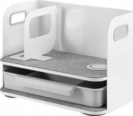 Изображение Digitus DIGITUS Organizer na biurko z adowark Qi filc biao szary