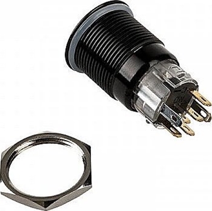 Attēls no DimasTech DimasTech Vandalismusschalter/-taster 19mm, Blackline Dot - RGB