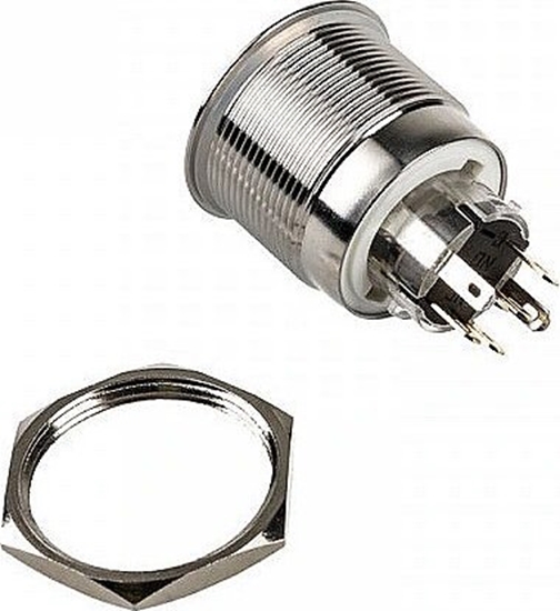 Изображение DimasTech DimasTech Vandalismustaster 25mm, Silverline Dot - RGB