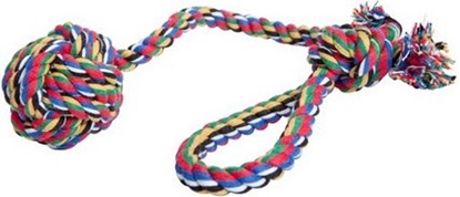 Attēls no Dingo zabawka ze sznurka bawenianego pika z rczk, wielokolorowa, 120 g - 17434
