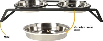 Attēls no Dingo Zestaw Metalowy do Karmienia Psa i Kota 2x180ml