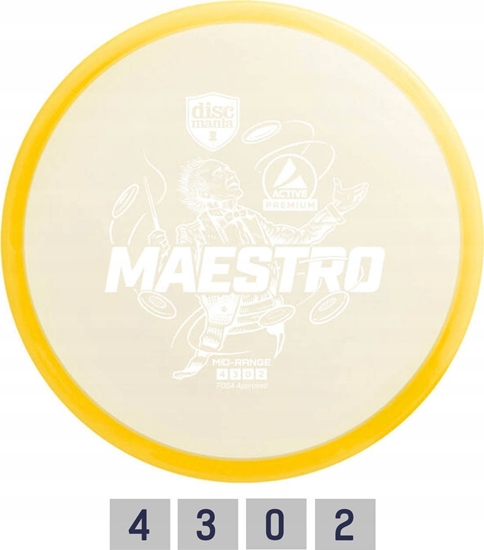 Picture of Discmania Diskgolfo diskas Midrange Driver MAESTRO Active Premium Geltona