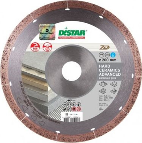 Picture of Di-Star TARCZA DIAMENTOWA 1A1R 200x1,3x10x25,4 Hard ceramics Advanced