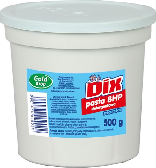 Изображение Dix Dix - Pasta BHP do mycia rk, 500g - Morska