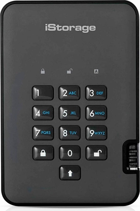 Изображение Dysk zewntrzny SSD iStorage diskAshur Pro 2 2TB Czarny (IS-DAP2-256-2000-C-G)