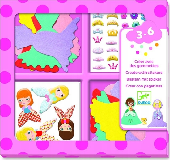 Picture of Djeco Djeco Kurkite su lipdukais - Myliu princeses