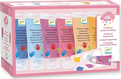 Picture of Djeco Farby do malowania palcami Djeco SWEET 6szt