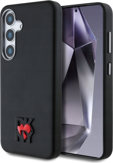Picture of DKNY Leather Heart of NY Case for Samsung Galaxy S25 Black