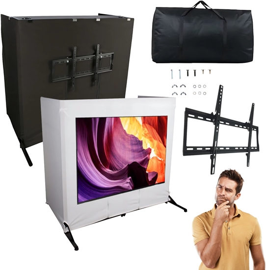 Picture of DNA DJ TV SCREEN stó stanowisko DJ uchwyt do telewizora 2 blaty pokrowiec do 70 kg