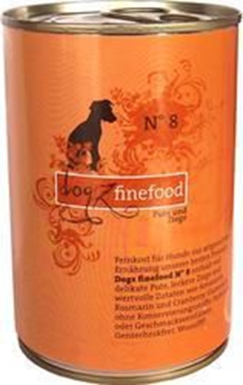 Picture of Dogz Finefood N.08 Indyk i koza puszka 400g